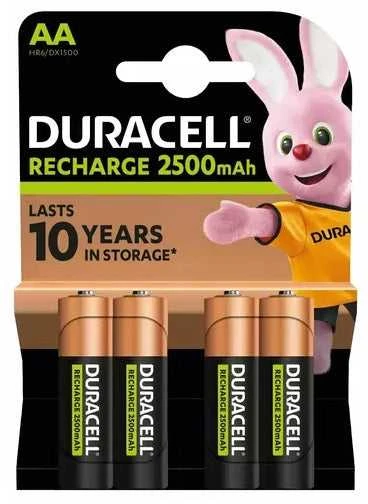 Duracell AA 2500mAh NiMH įkraunamos baterijos, 4 vnt.