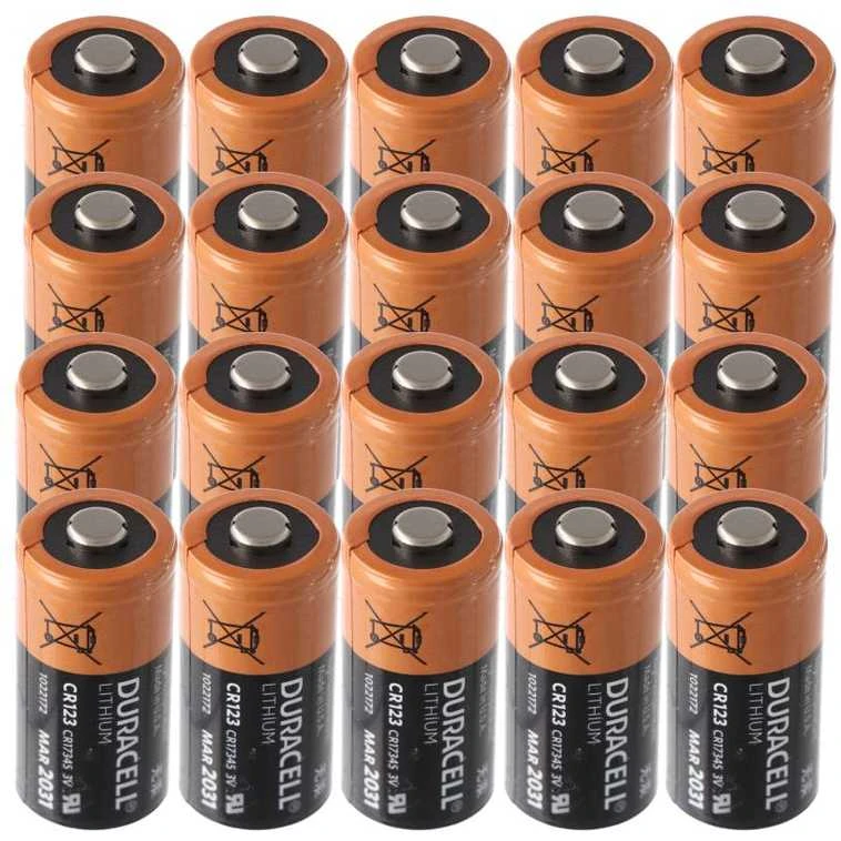 Duracell CR123 ličio baterijos fotoaparatams ir signalizacijai 20 vnt.
