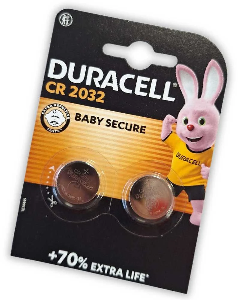Duracell CR2032 3V ličio baterijos 2 vnt. – ilgai laikantiems prietaisams