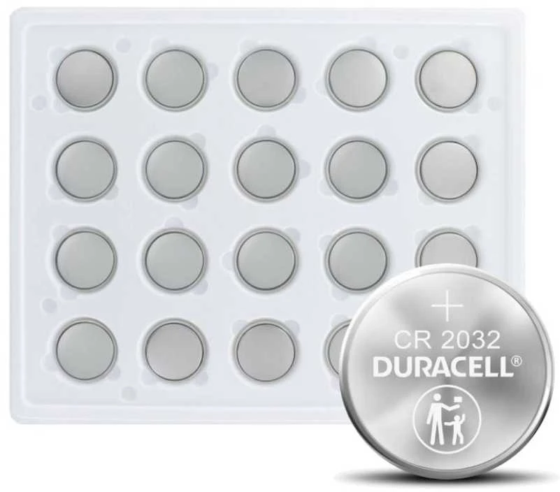 Duracell CR2032 3V ličio monetinės baterijos, rinkinys 20 vnt.