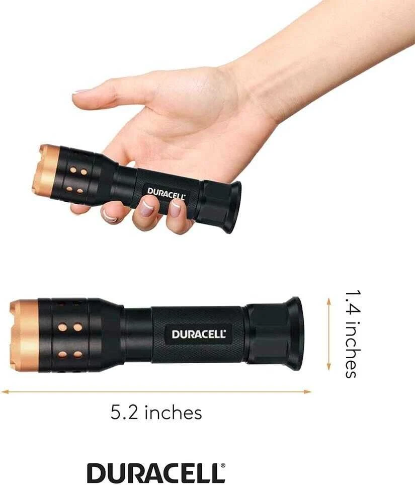 Duracell aliuminio fokusavimo LED žibintuvėlis 550 liumenų prožektorius