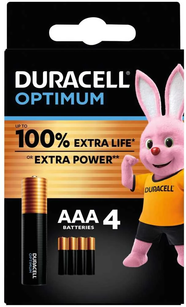 Baterija - Duracell AAA Optimum 1.5V MX2400 4-vnt.