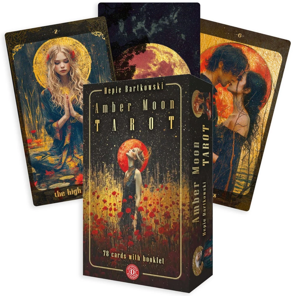 Dusserre Cartomancie Amber Moon Tarot kortos su instrukcijų knygele (78 kortos)