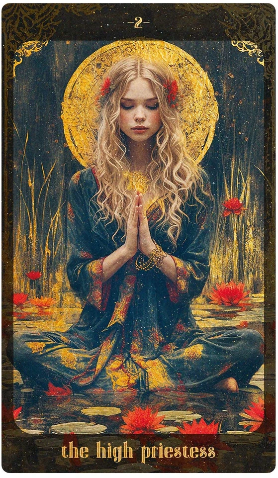 Dusserre Cartomancie Amber Moon Tarot kortos su instrukcijų knygele (78 kortos)