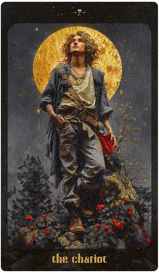 Dusserre Cartomancie Amber Moon Tarot kortos su instrukcijų knygele (78 kortos)
