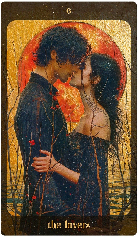 Dusserre Cartomancie Amber Moon Tarot kortos su instrukcijų knygele (78 kortos)