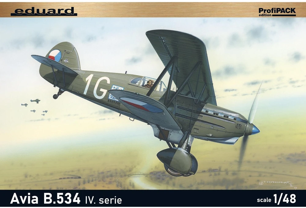 Eduard Avia B.534 IV serija plastikinis surenkamas lėktuvo modelis 1:48