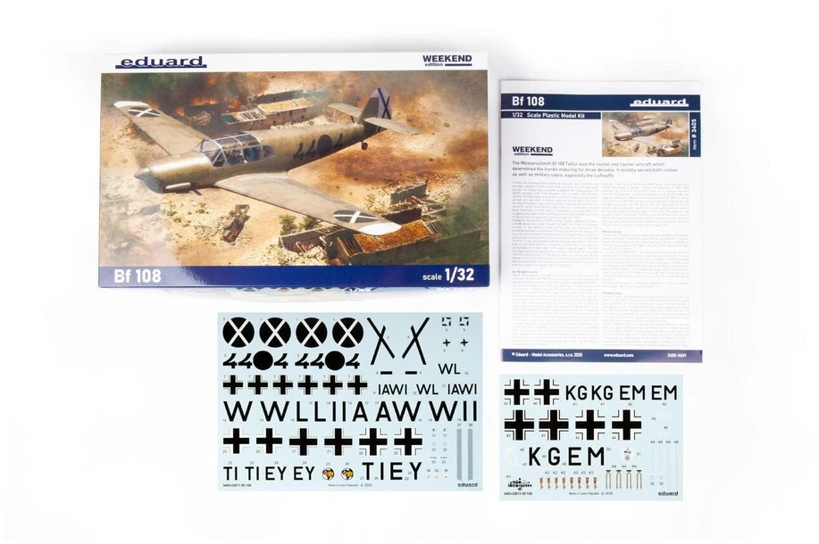 Eduard Messerschmitt Bf 108 plastikinis surenkamas modelis 1/32