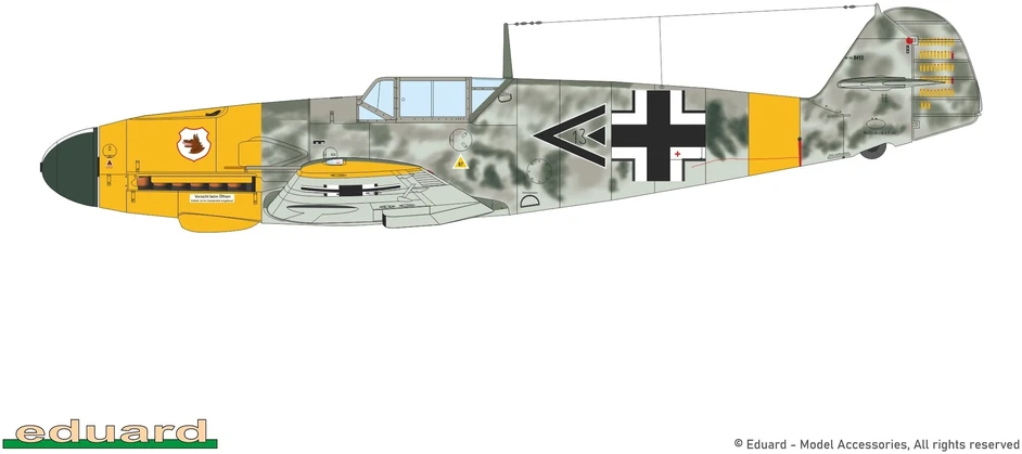 Eduard Messerschmitt Bf 109 F-4 Weekend edition lėktuvo modelis 1/72 7478