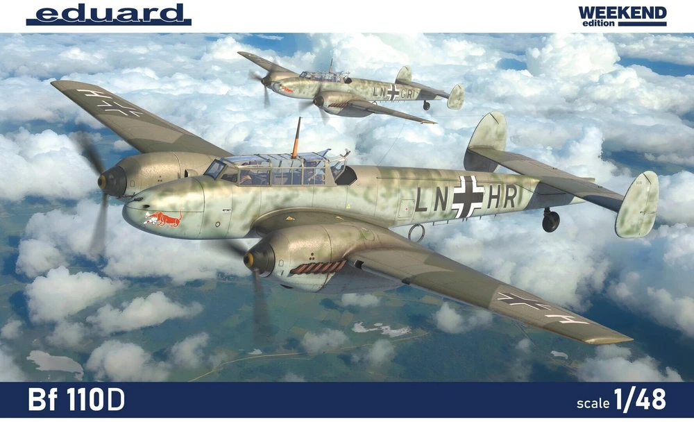Eduard Messerschmitt Bf 110D plastikinis lėktuvo modelis 1/48 Weekend Edition