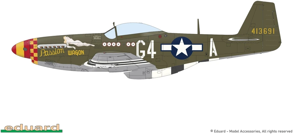 Eduard Plastikinis modelis North American P-51D-5 Mustang 1/72 Weekend Edition