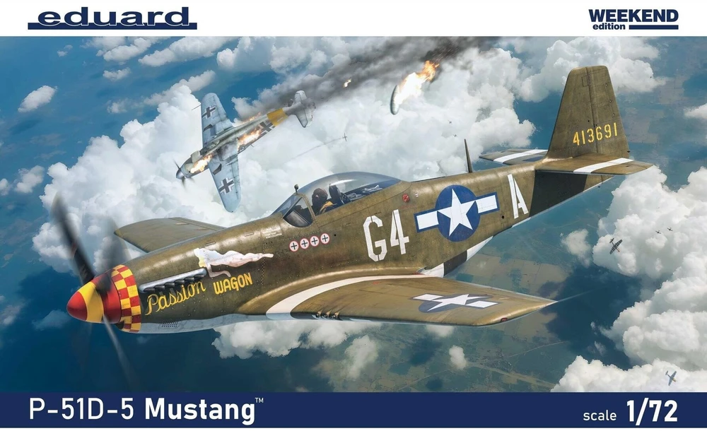 Eduard Plastikinis modelis North American P-51D-5 Mustang 1/72 Weekend Edition