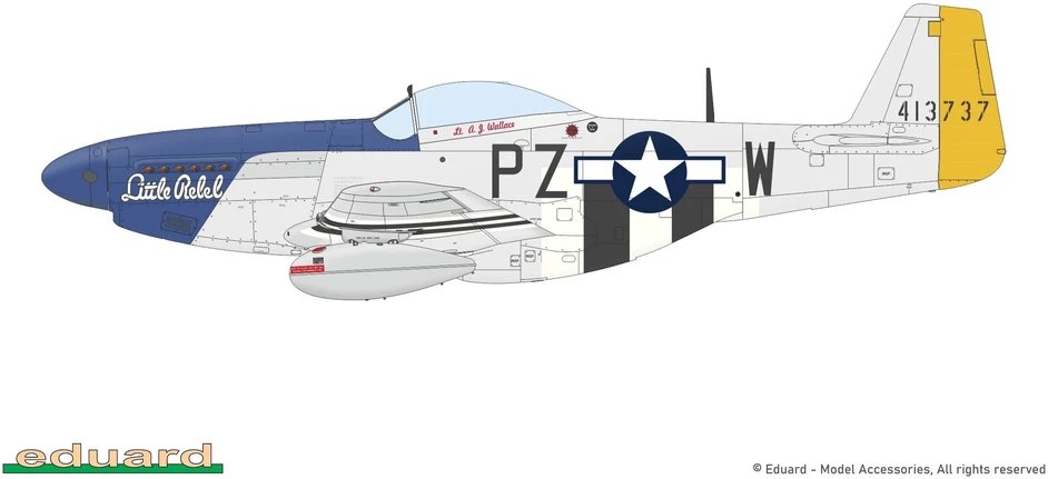 Eduard Plastikinis modelis North American P-51D-5 Mustang 1/72 Weekend Edition