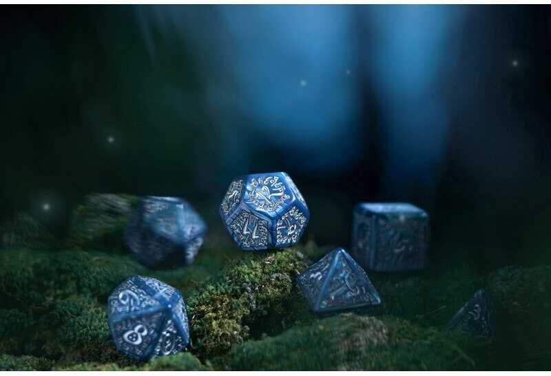 Q-workshop Elvish Kauliukų Rinkinys Kobalto Ir Sidabro Sp.