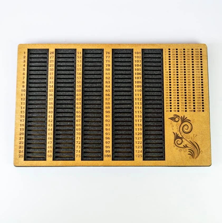 Embroidery Craft Siūlų ričių organizatorius su adatų pagalvėle, 125 skyreliai 45×28 cm
