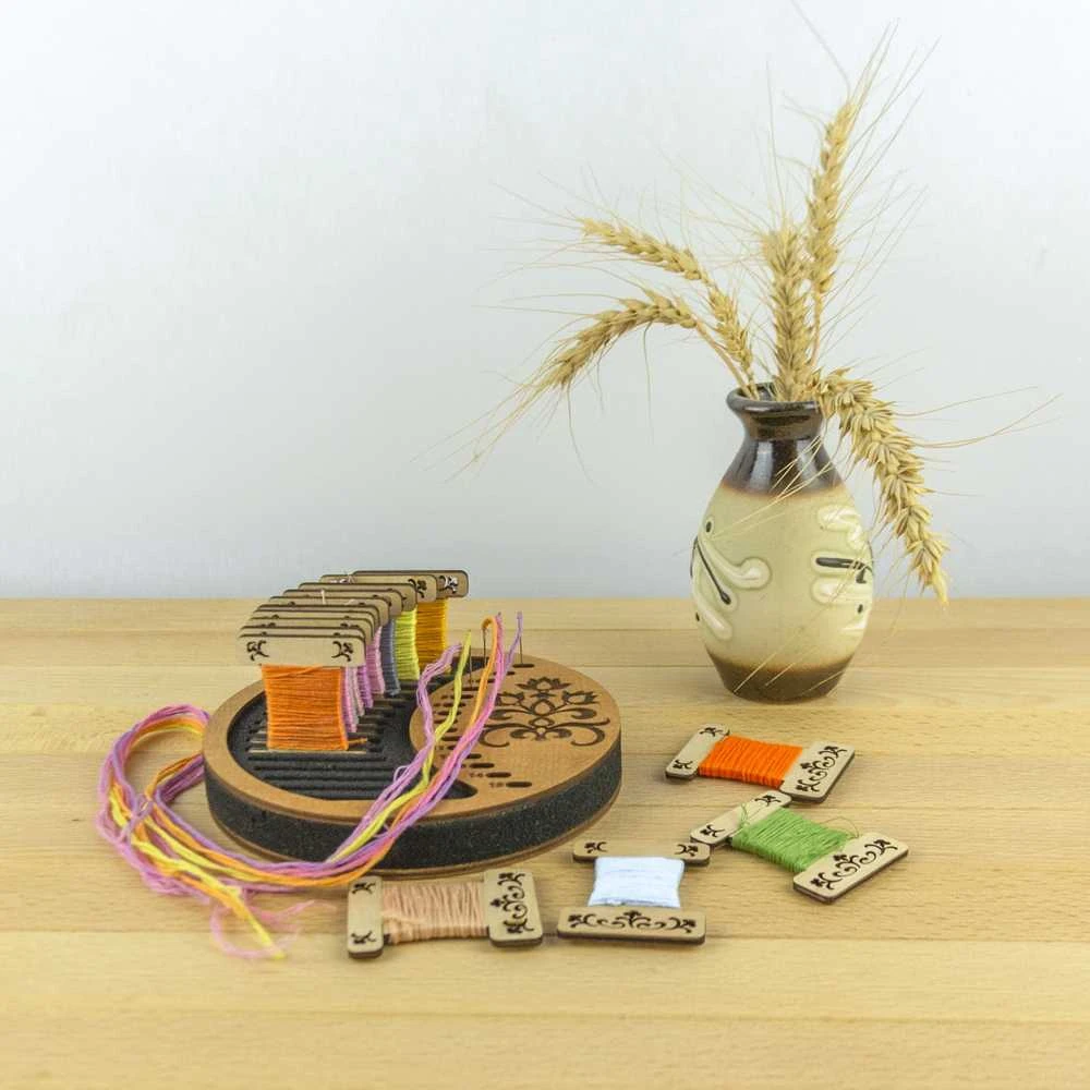 Embroidery Craft Talpus siūlų ritinėlių ir adatų organizatorius siuvėjoms
