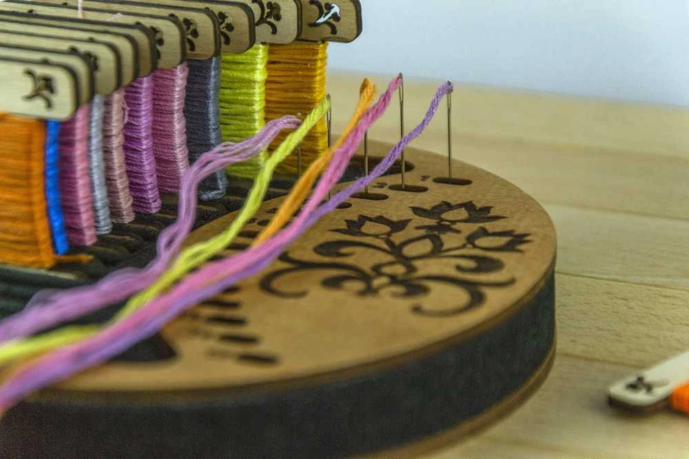 Embroidery Craft Talpus siūlų ritinėlių ir adatų organizatorius siuvėjoms