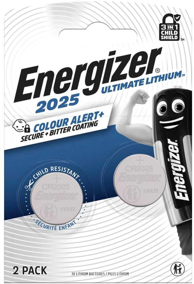 Energizer CR2025 ličio monetinės baterijos 3V, 2 vnt.