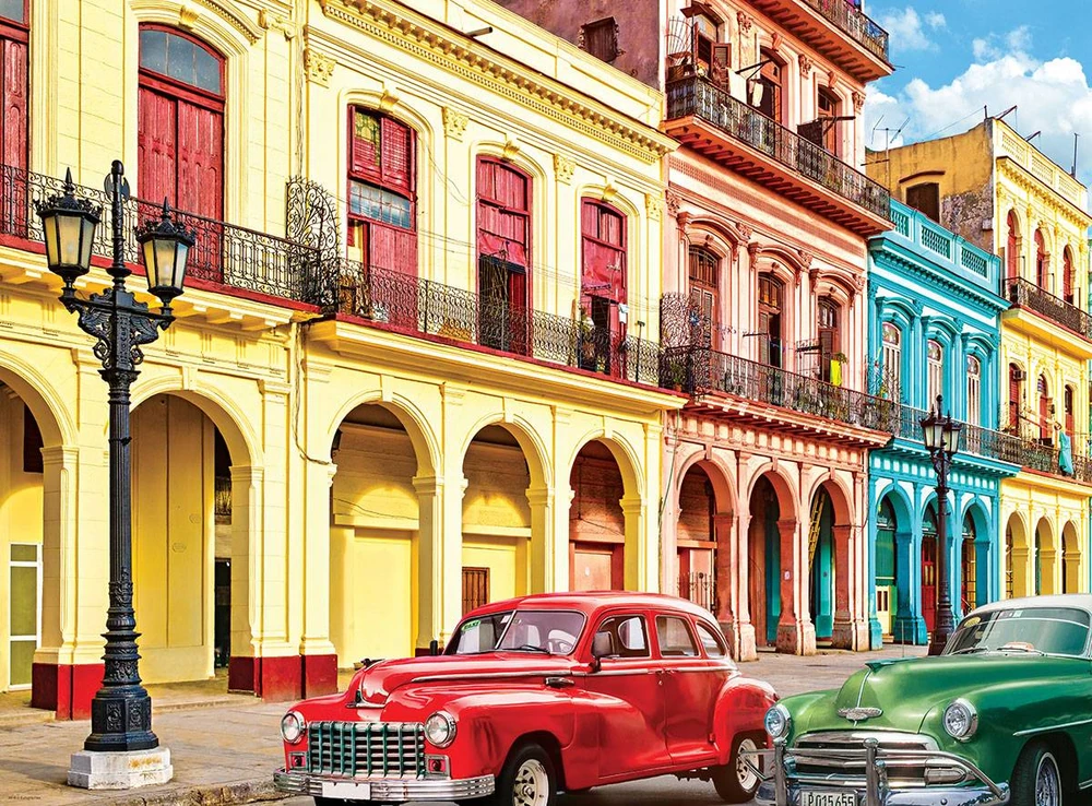 Eurographics 1000 dalių dėlionė „Havana, Kuba“ – aukštos kokybės, ekologiška, nuo 8 m.