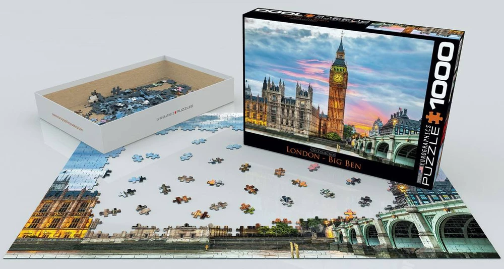 Eurographics Dėlionė 1000 vnt. - Vestminsterio laikrodžio bokštas (Big Ben)