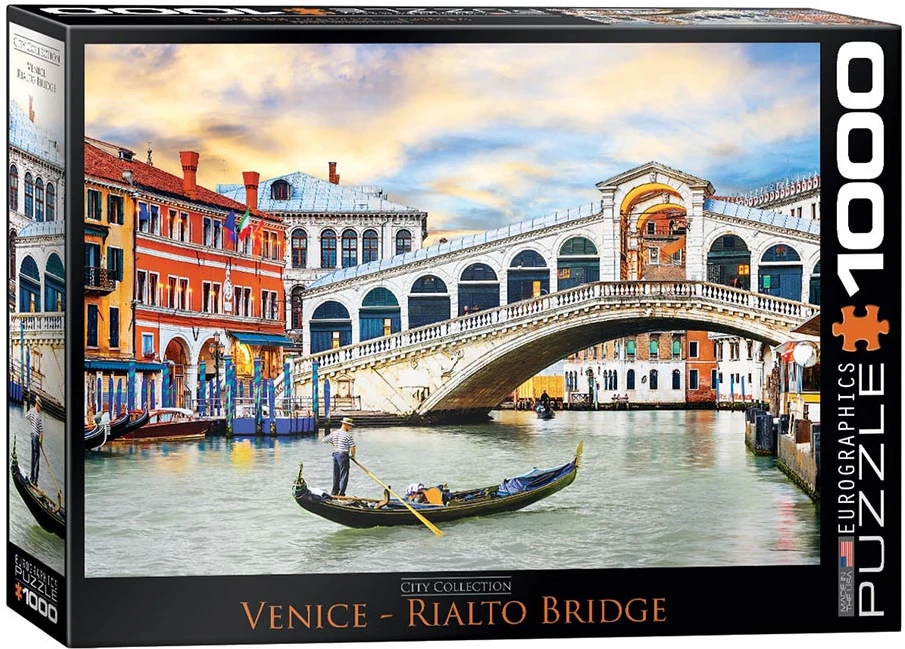 Eurographics 1000 dalių dėlionė „Venecija – Rialto tiltas“ 67×49 cm