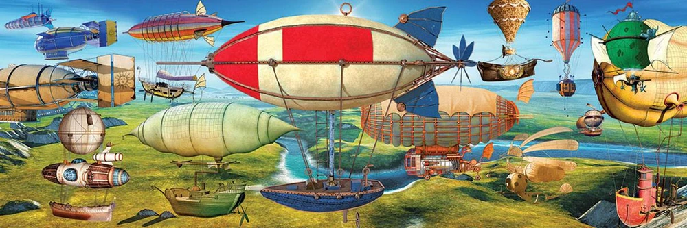 Eurographics 1000 dalių panoraminė dėlionė „Didžiosios lenktynės“ 99×33 cm, premium kokybė