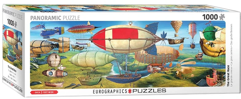 Eurographics 1000 dalių panoraminė dėlionė „Didžiosios lenktynės“ 99×33 cm, premium kokybė