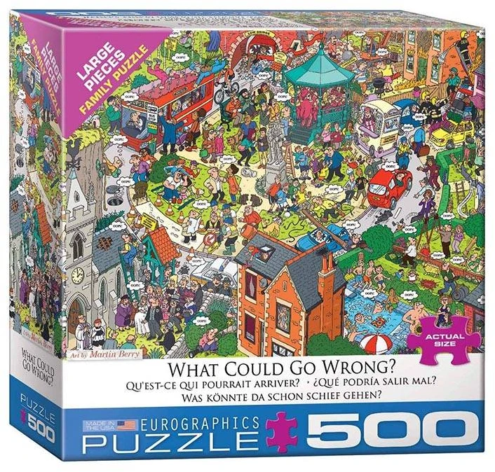 Eurographics 500 dalių dėlionė „What Could Go Wrong?“ – kokybiška, 9+ vaikams ir šeimai