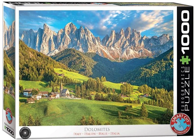 Eurographics Alpių Dolomitų dėlionė 1000 detalių – premium kokybė, Smart-Cut™