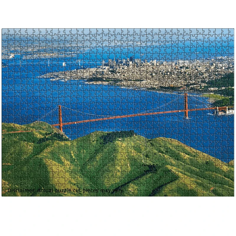 Eurographics Auksinių vartų tiltas San Franciske – 1000 detalių panorama dėlionė