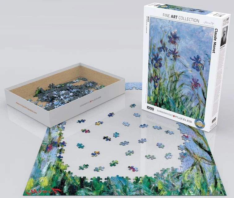 Eurographics Claude Monet „Irisai“ dėlionė 1000 detalių – muziejinė kokybė