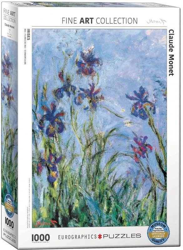 Eurographics Claude Monet „Irisai“ dėlionė 1000 detalių – muziejinė kokybė