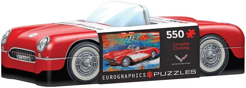 Eurographics Corvette Cruising 550 dalių dėlionė metalinėje dėžutėje su plakatu