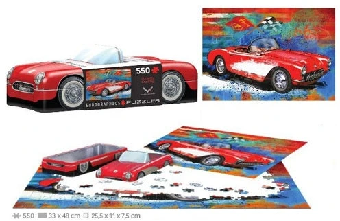 Eurographics Corvette Cruising 550 dalių dėlionė metalinėje dėžutėje su plakatu