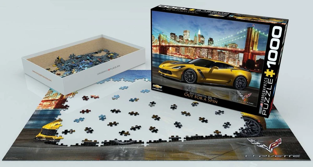 Eurographics Corvette Z06 1000 dalių dėlionė – aukštos kokybės, ekologiška