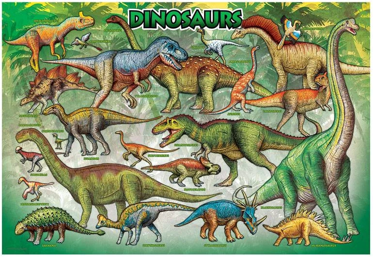 Eurographics Dinozaurų 100 dalių dėlionė pietų dėžutėje – vaikams nuo 10 m.