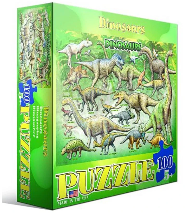 Eurographics Dinozaurų dėlionė 100 detalių vaikams – aukštos kokybės, ekologiška