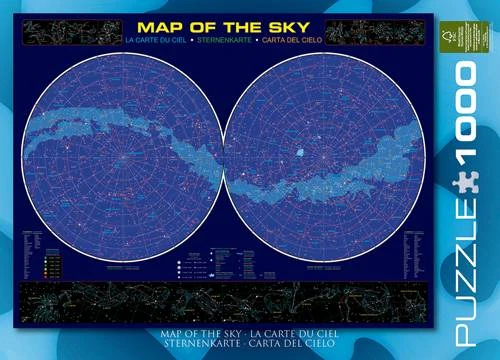 Eurographics Edukacinė dėlionė „Žvaigždėlapis“ 1000 detalių 50x70 cm 8+