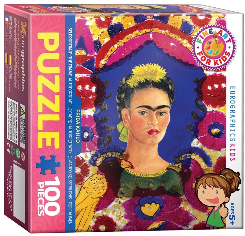 Eurographics Frida Kahlo portreto dėlionė su paukščiais 100 detalių vaikams 5+