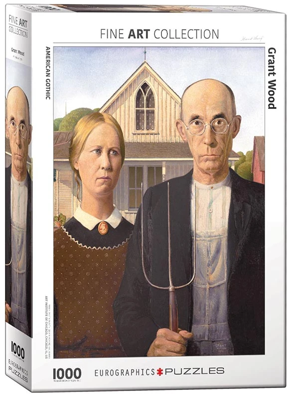 Eurographics Grant Wood „Amerikos gotika“ 1000 detalių dėlionė – premium kokybė nuo 8 m.