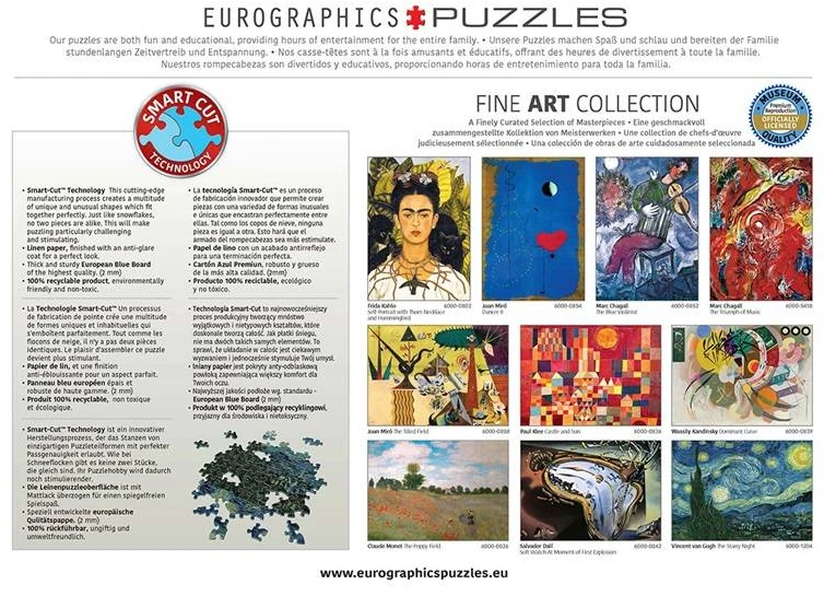 Eurographics Gustav Klimt „Bučinys“ 1000 detalių dėlionė – muziejinė kokybė