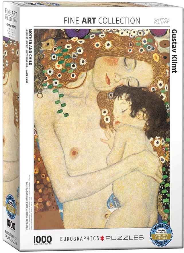 Eurographics Gustav Klimt „Motina ir vaikas“ 1000 detalių dėlionė 50×70 cm