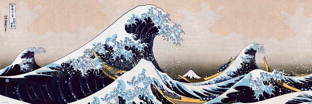 Eurographics Hokusai „Didžioji Kanagavos banga“ panoraminė dėlionė 1000 dalių