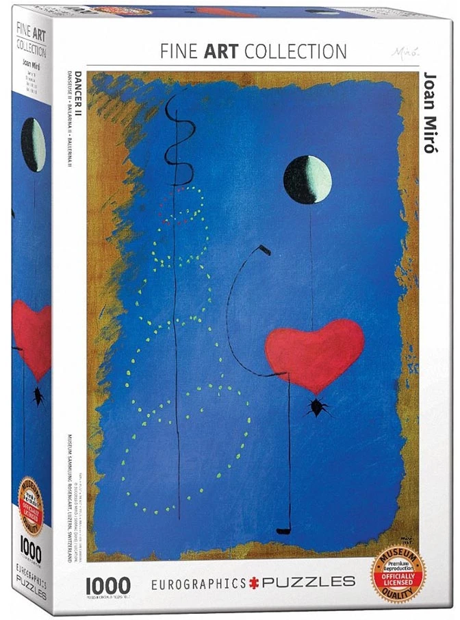 Eurographics Joan Miró „Balerina“ 1000 detalių dėlionė, 50x70 cm, iš perdirbto popieriaus