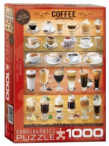 Eurographics Kavos gėrimų dėlionė 1000 detalių 50x70 cm – gurmanams