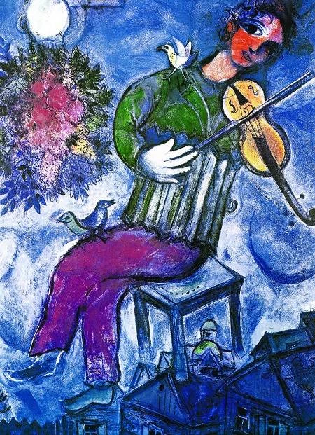 Eurographics Marc Chagall „Mėlynasis smuikininkas“ 1000 dalių dėlionė 50x70 cm