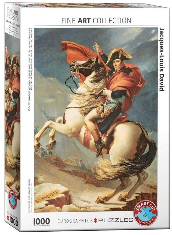 Eurographics Napoleono žygis per Alpes – 1000 detalių meno dėlionė (Jacques-Louis David)