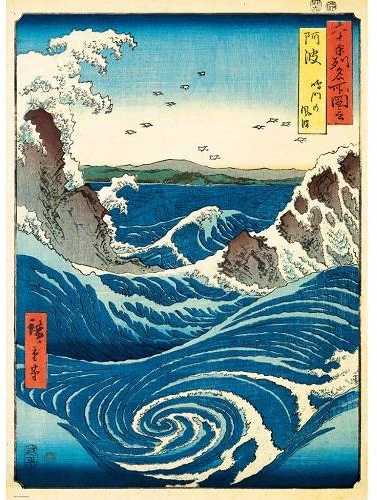 Eurographics Naruto sūkurys dėlionė 1000 detalių – Hiroshige ukiyo-e, premium kokybė