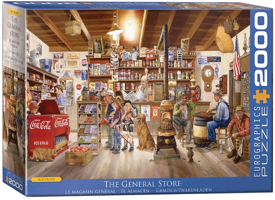 Eurographics Nostalgiška dėlionė „Pagrindinė parduotuvė“ 2000 dalių, premium kokybė