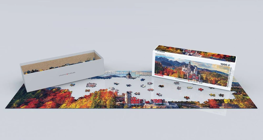 Eurographics Panoraminė dėlionė „Noišvanšteino pilis rudenį“ 1000 detalių, 50x70 cm